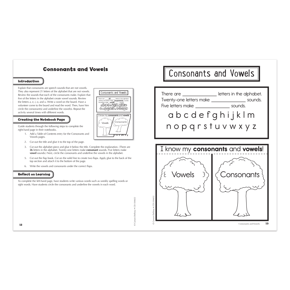 Carson-Dellosa Interactive Language Arts Notebook, Grade 1