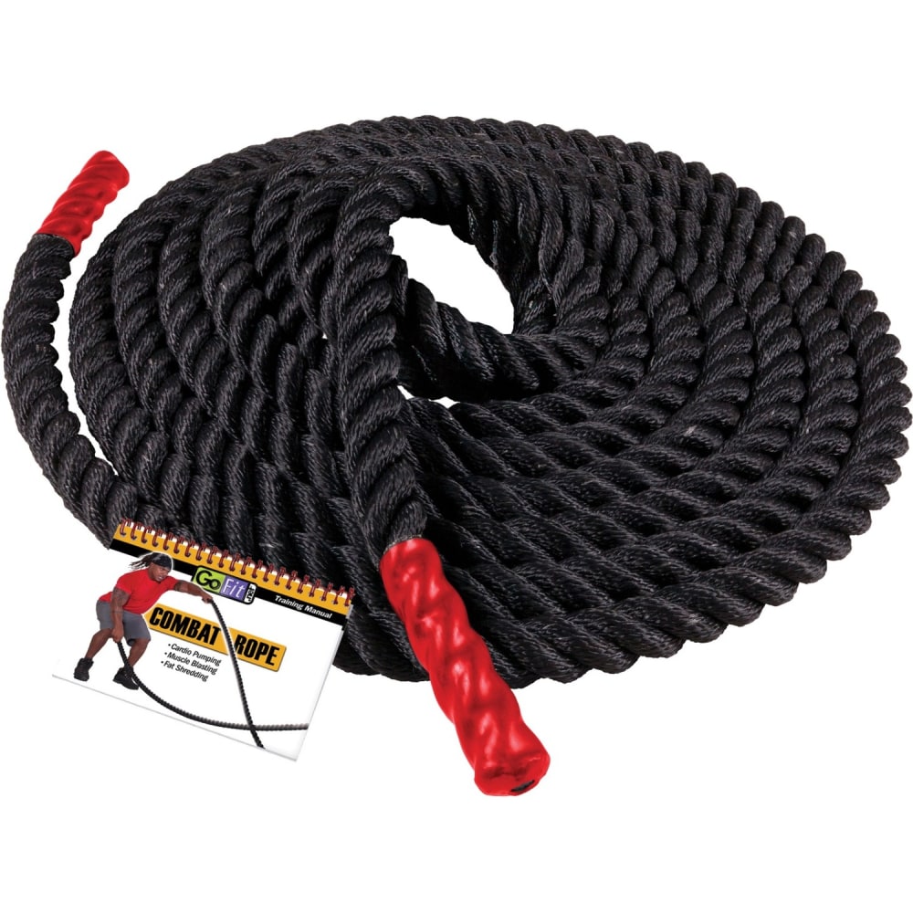 GoFit Foot Combat Rope with Training Manual - Polypropylene