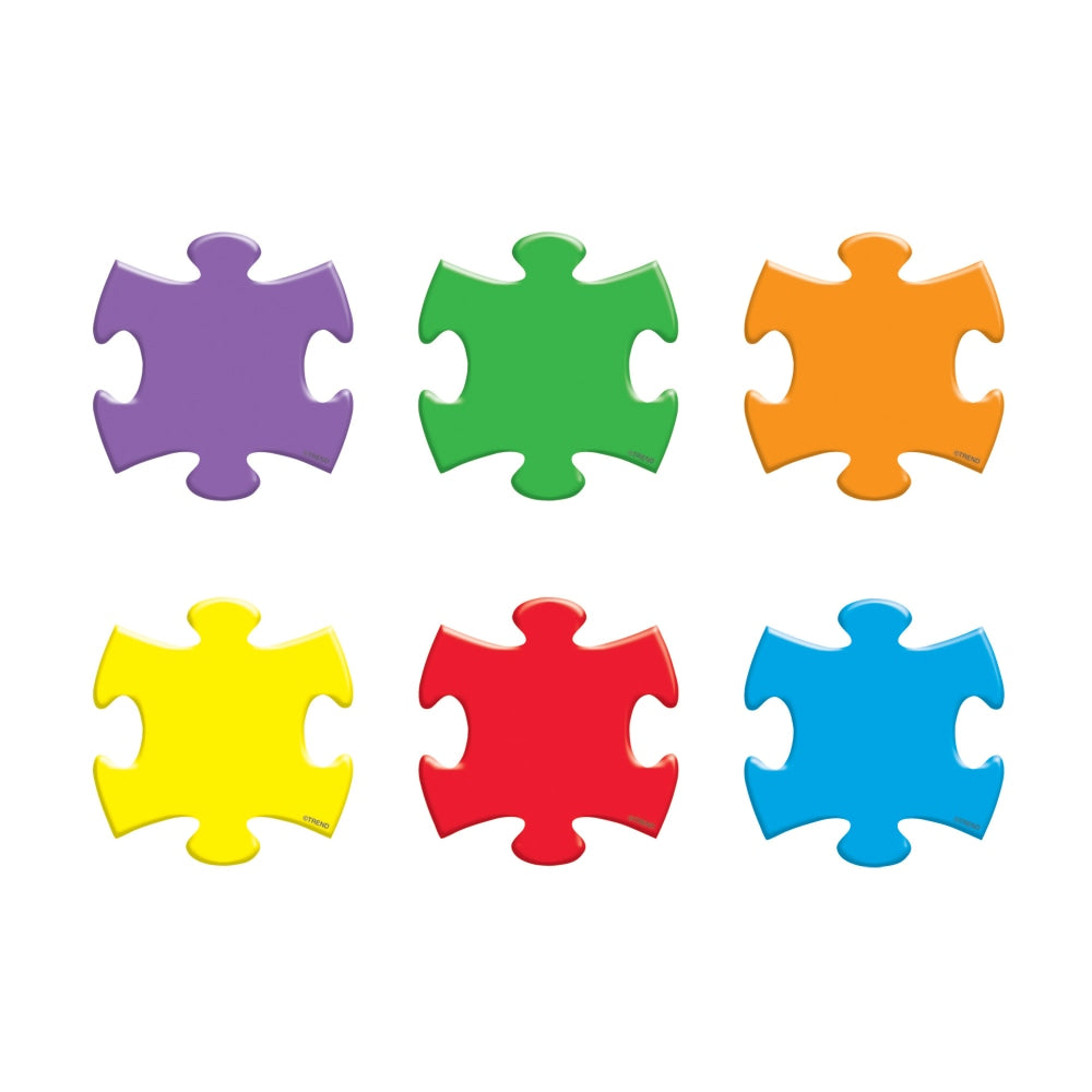 Trend Puzzle Pieces Mini Accents Variety Pack, Multicolor, 36 Pieces Per Pack, Set Of 6 Packs