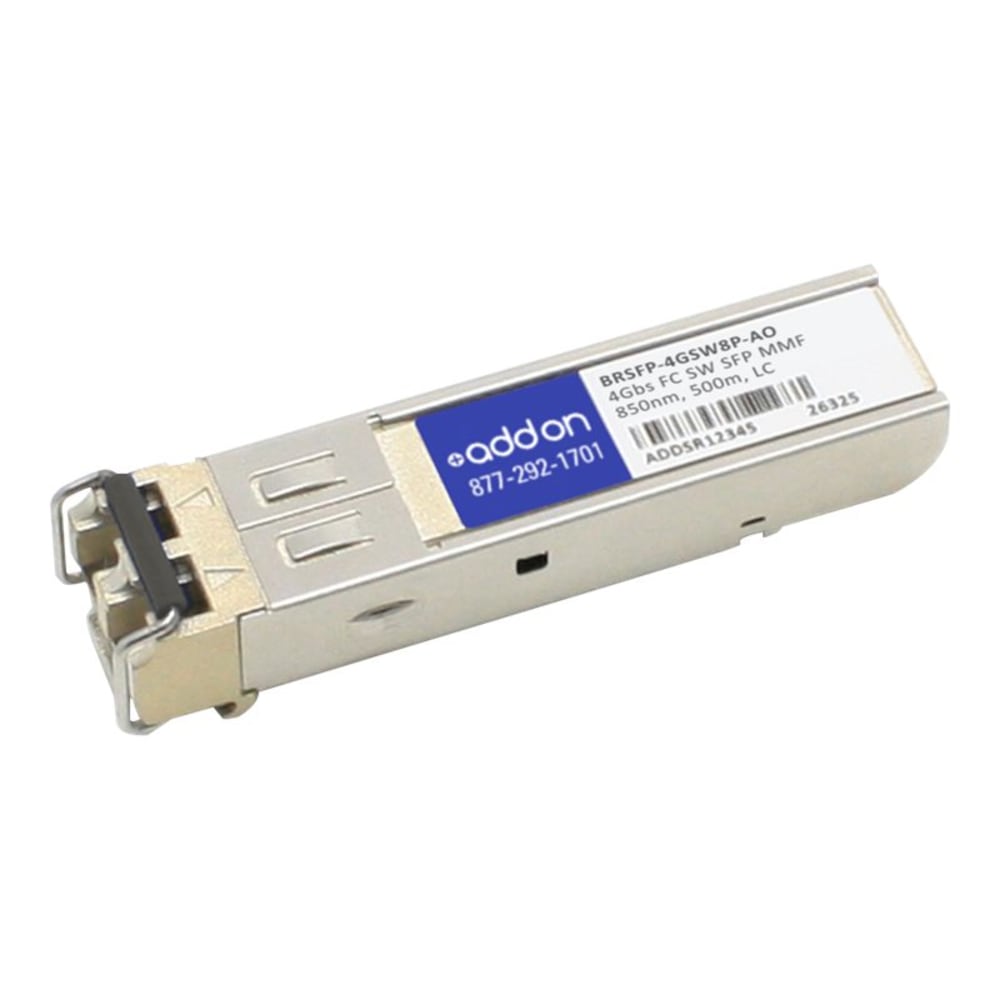 AddOn - SFP (mini-GBIC) transceiver module (equivalent to: Brocade BRSFP-4GSW8P) - 4Gb Fibre Channel (SW) - Fibre Channel - LC multi-mode - up to 1640 ft - 850 nm - TAA Compliant