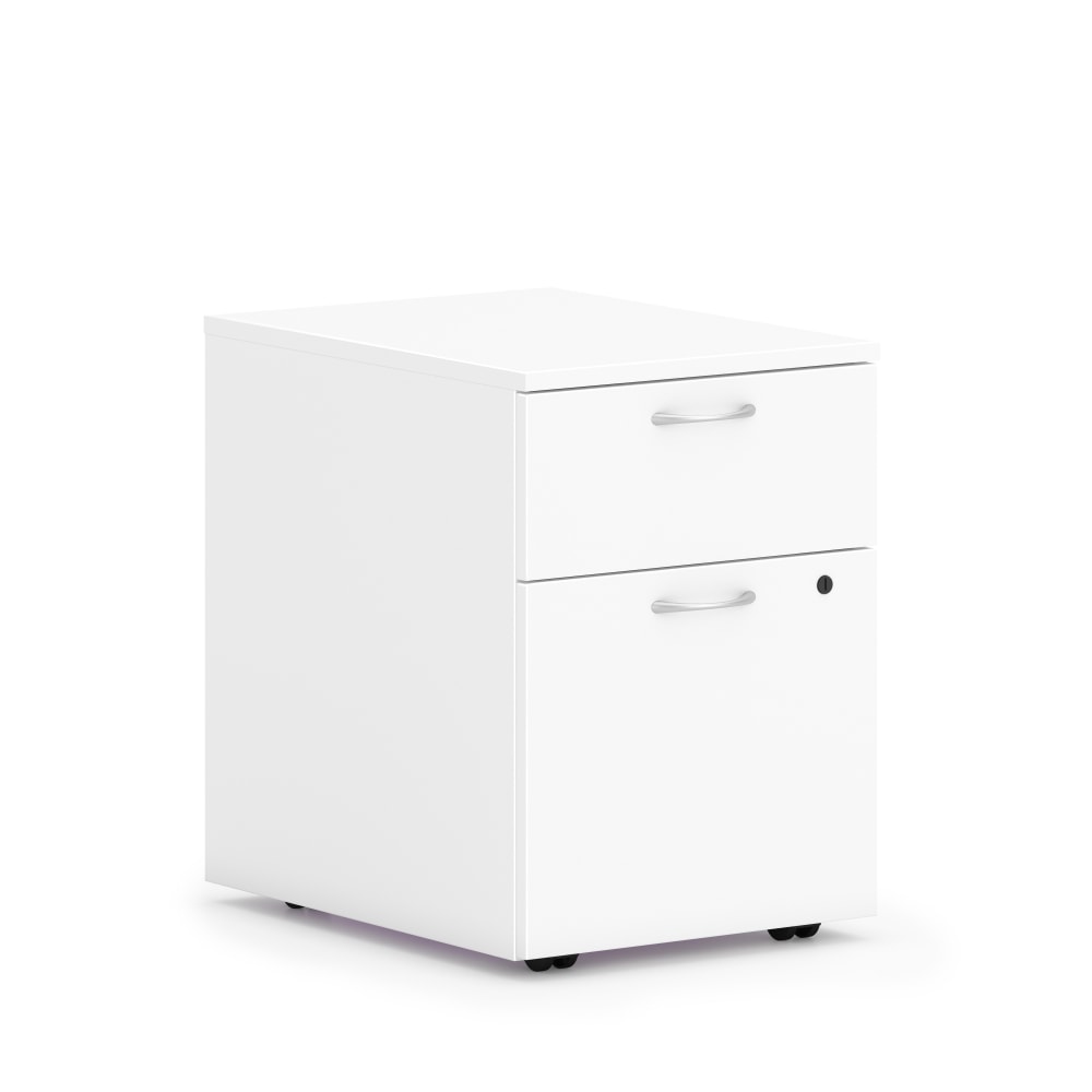 HON Mod HLPLPMBF Pedestal - 15in x 20in20in - 2 x Box, File Drawer(s) - Finish: Simply White