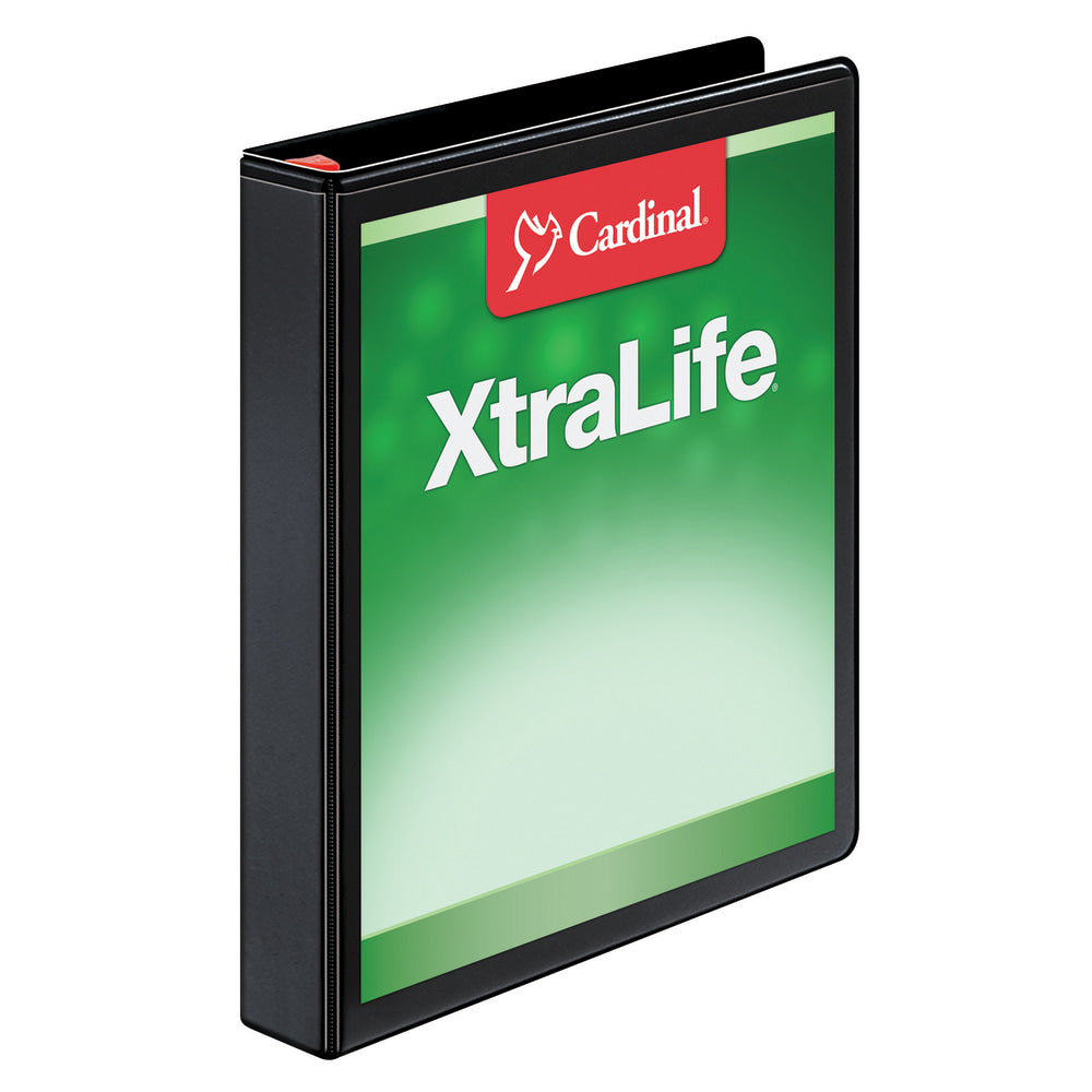 Cardinal XtraLife Locking Slant-D Ring 3-Ring Binder, 1in D-Rings, Black