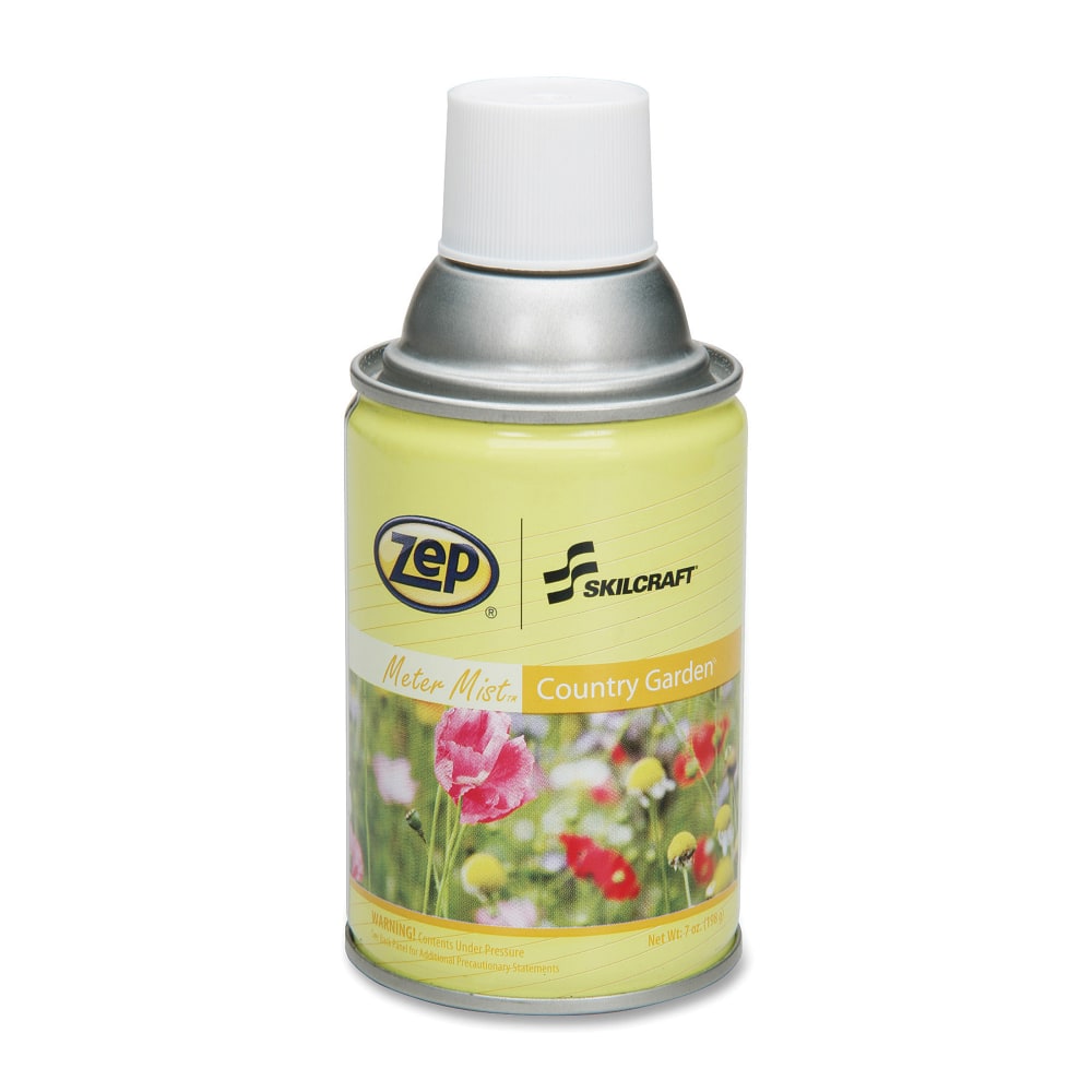 SKILCRAFT Zep Meter Mist Refill, 7 Oz., Springtime Garden Scent, Pack Of 12