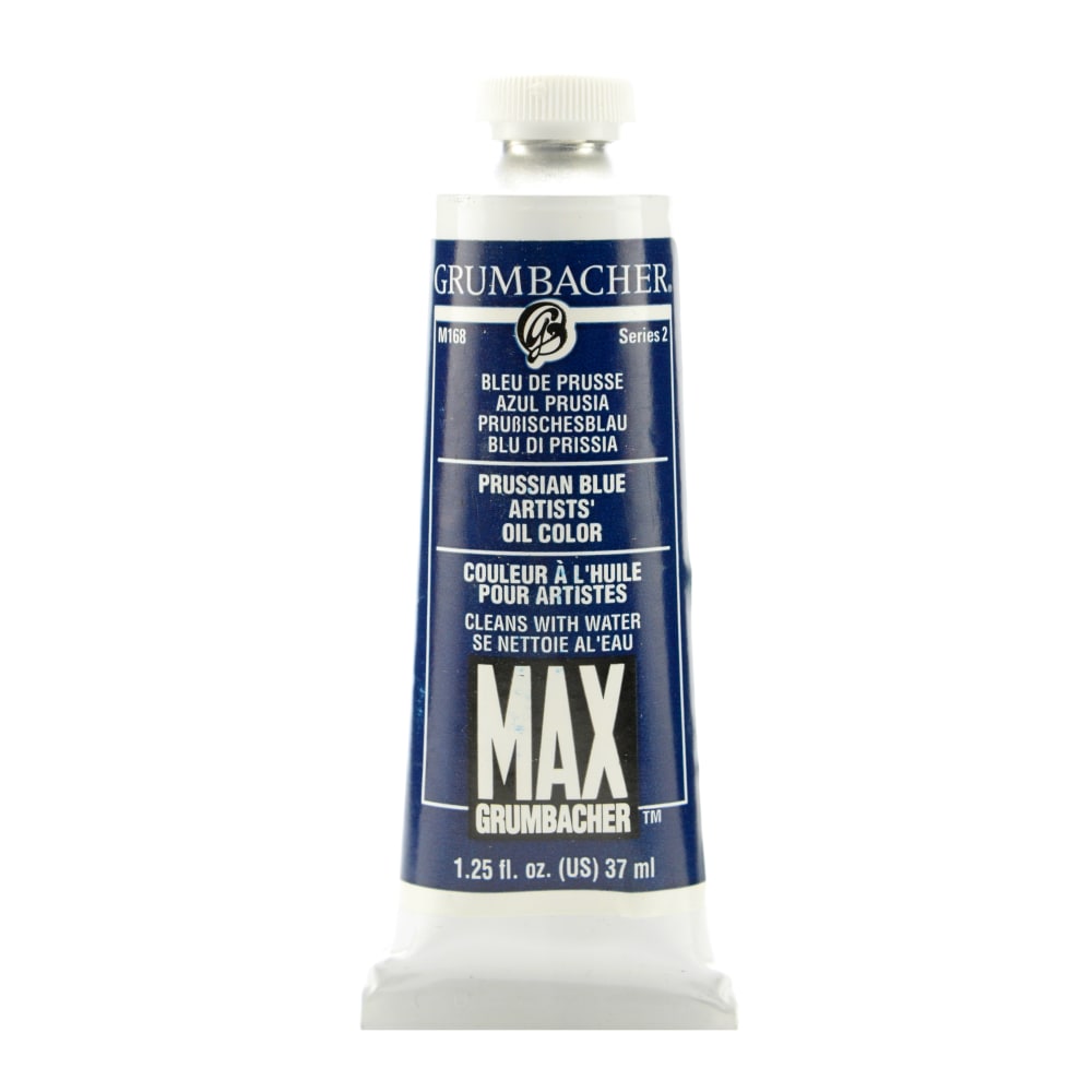 Grumbacher Max Water Miscible Oil Colors, 1.25 Oz, Prussian Blue, Pack Of 2