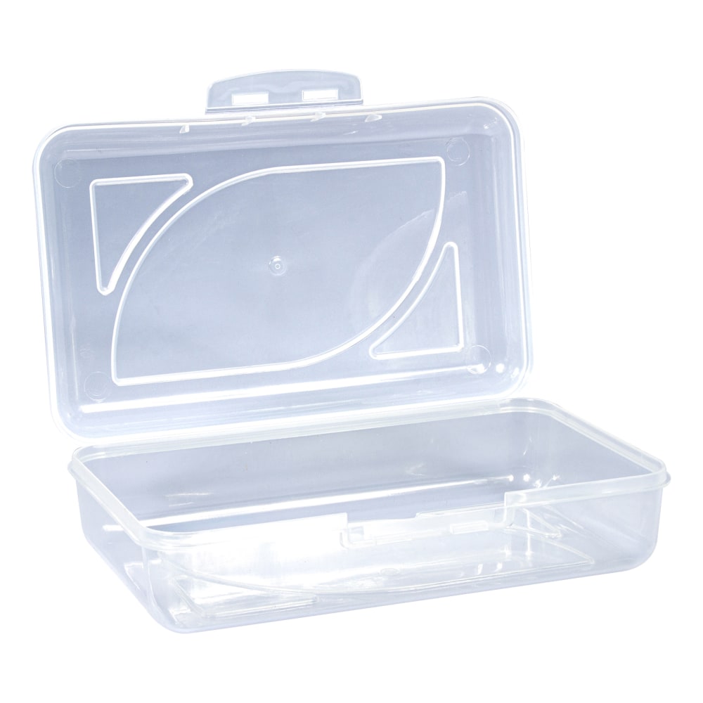 Cra-Z-Art Plastic School Box, 2-3/16inH x 5-3/16inW x 8inD, Clear