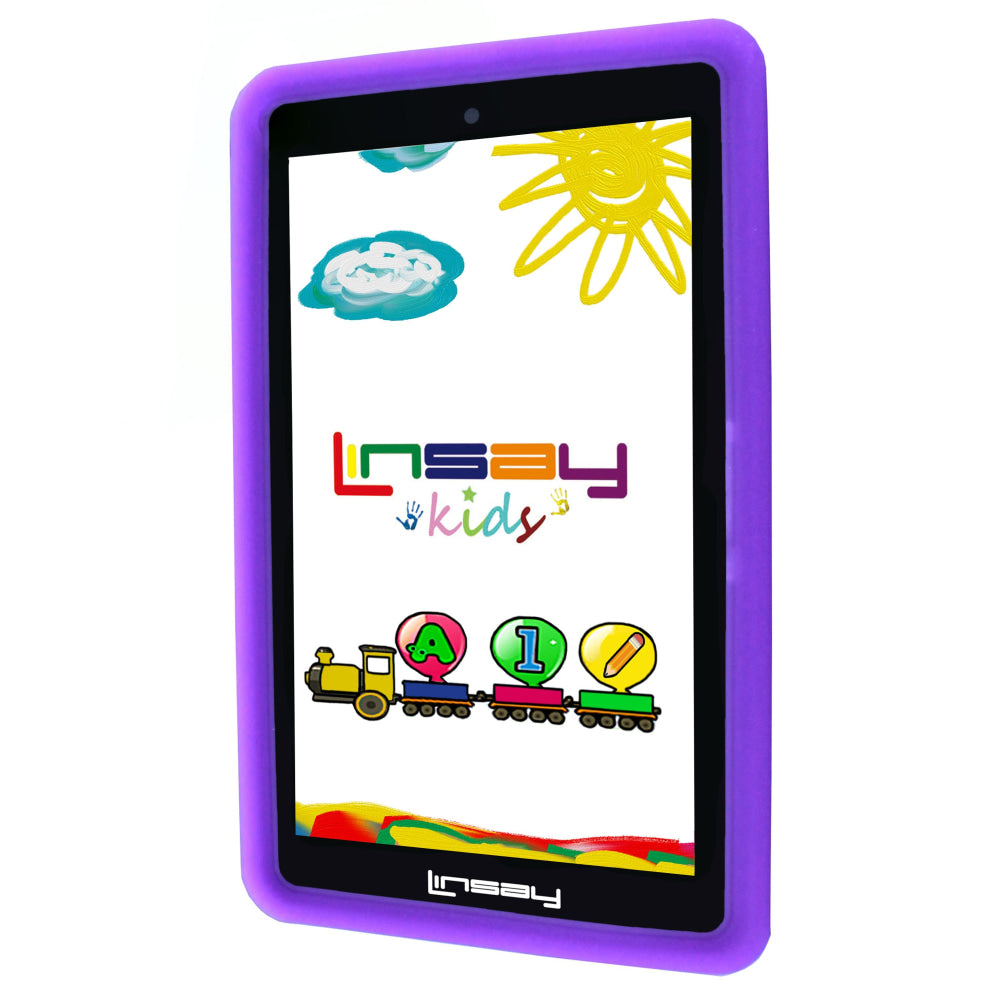 Linsay F7 Tablet, 7in Screen, 2GB Memory, 64GB Storage, Android 13, Kids Purple