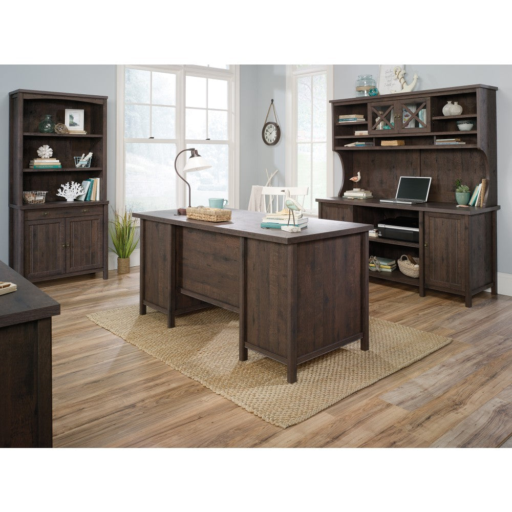 Sauder Costa 66inW Executive Computer Desk, Coffee Oak