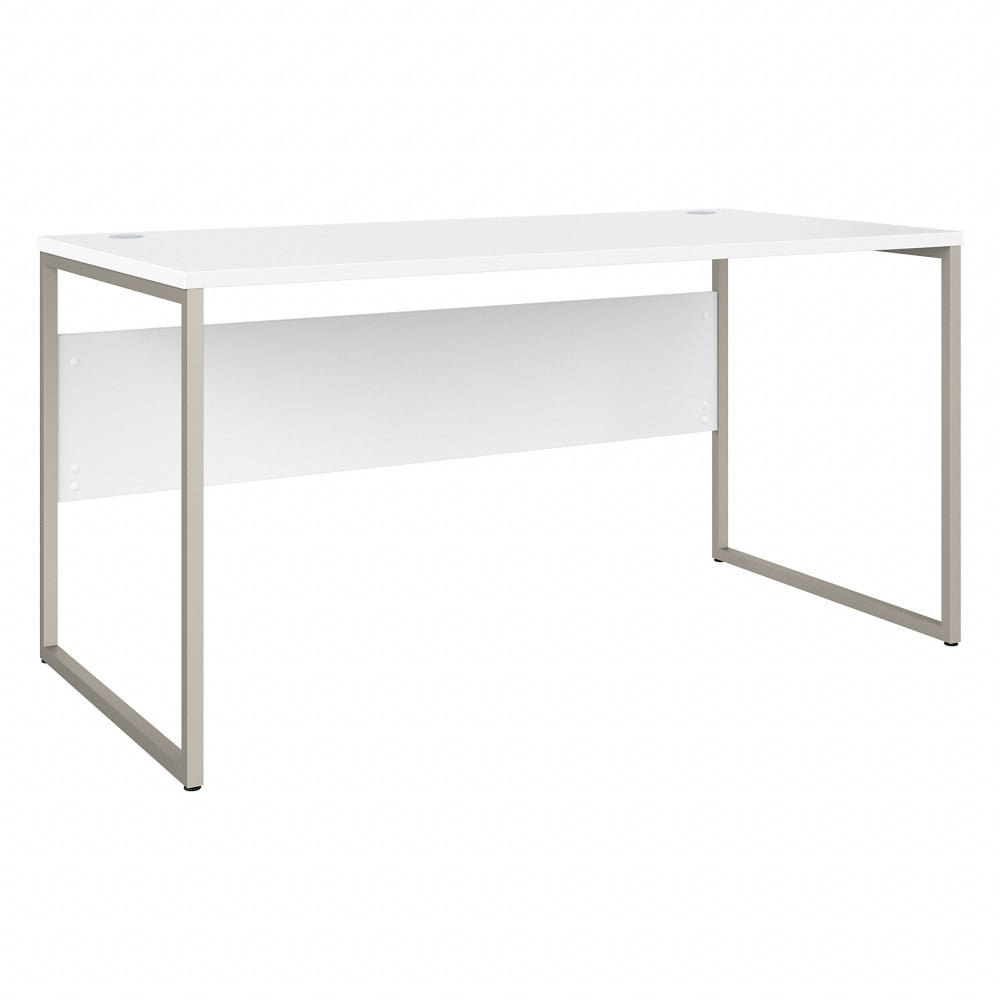 Bush Business Furniture Hybrid 60inW x 30inD Computer Table Desk With Metal Legs, White, Standard Delivery