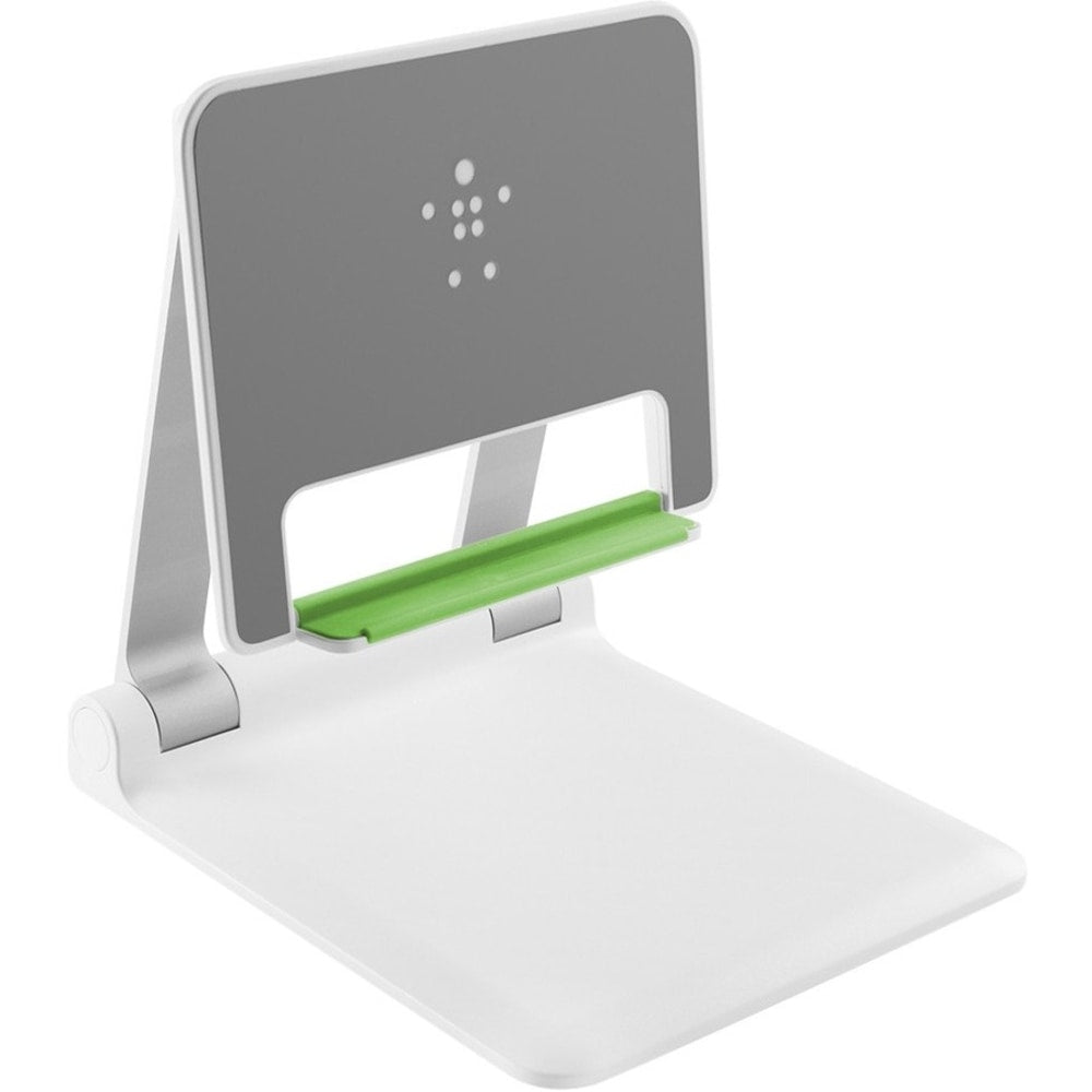 Belkin Portable Tablet Stage - 9.8in x 8.8in x 9.1in x - White - Cable Management, Adjustable Angle, Foldable, Lightweight