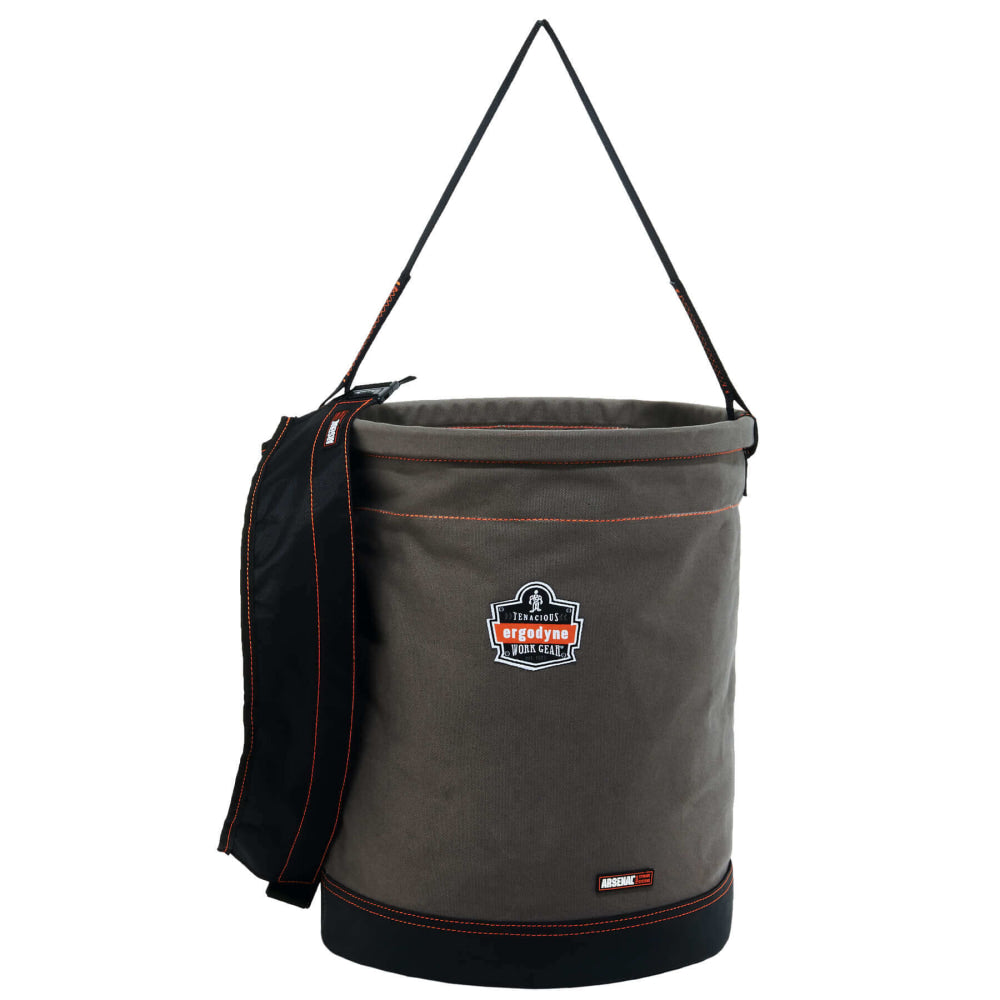 Ergodyne Arsenal 5935T XL Canvas Hoist Bucket With Top, 20in x 16in, Gray