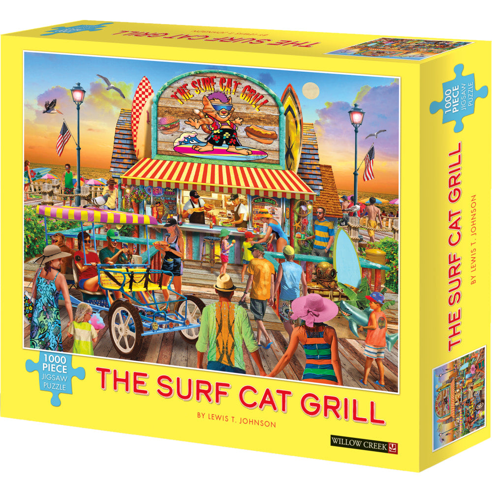 Willow Creek Press 1,000-Piece Puzzle, The Surf Cat Grill