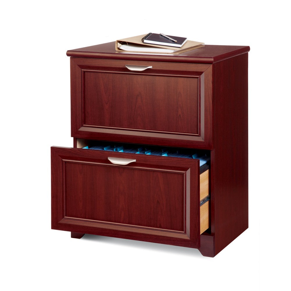 Realspace Magellan 23-1/2inW x 16-9/16inD Lateral 2-Drawer File Cabinet, Classic Cherry