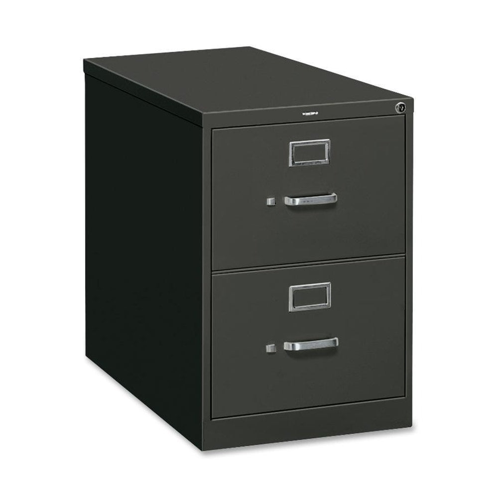 HON 26-1/2inD Vertical 2-Drawer Legal-Size File Cabinet With Lock, Charcoal