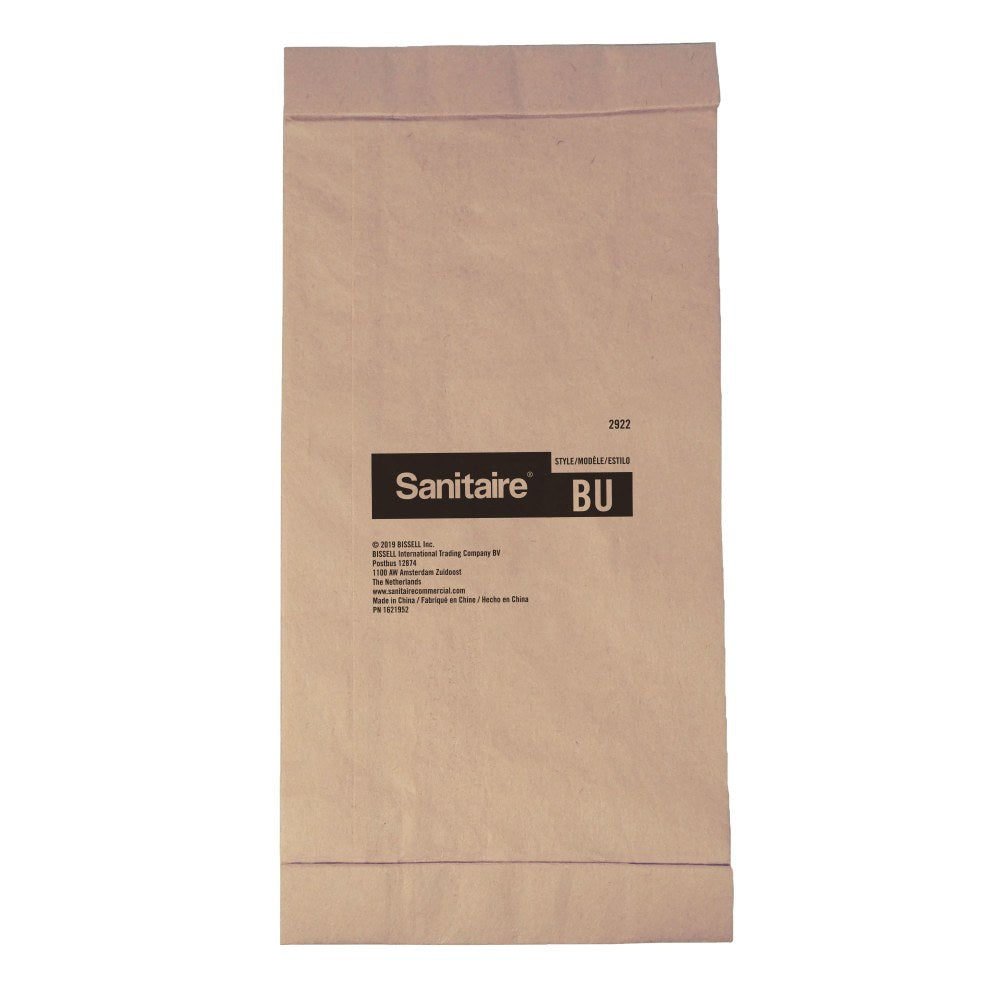 Sanitaire BU Synthetic Vacuum Bags, 3-Quart, Brown, Pack Of 5 Bags