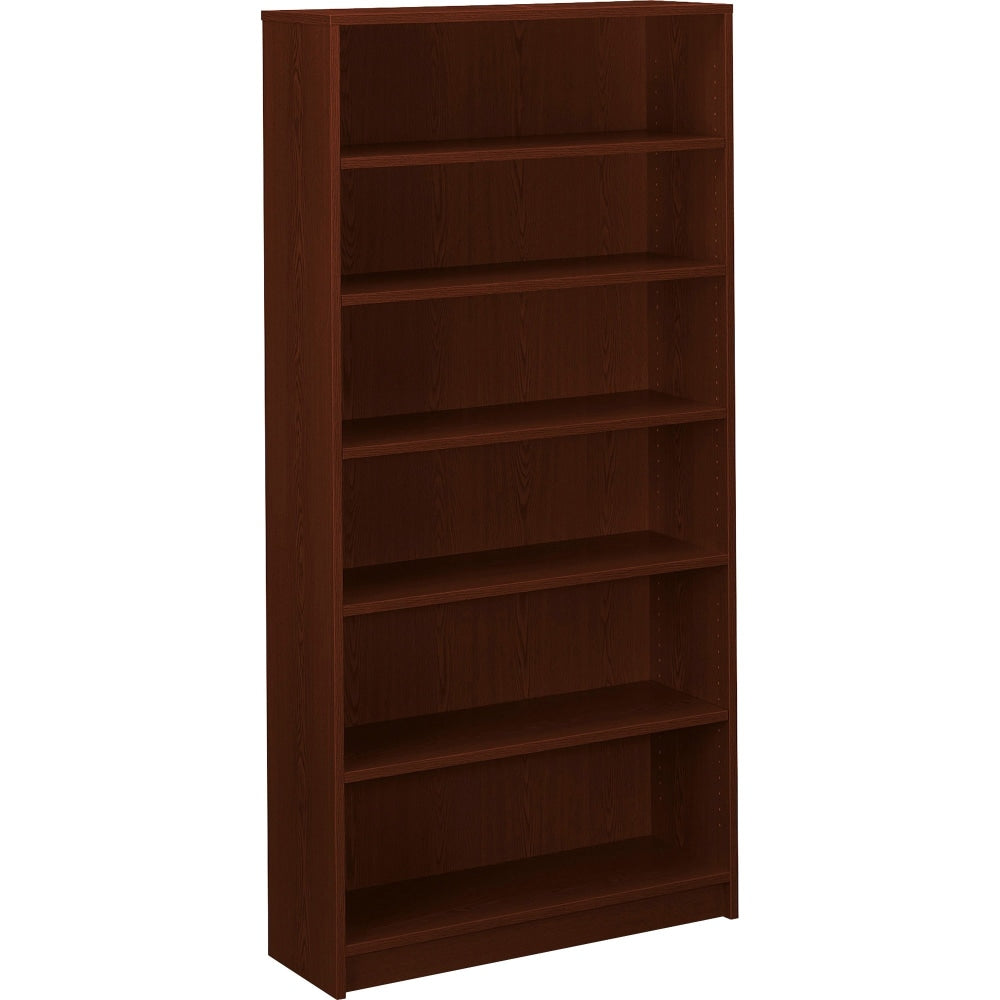 HON 1870-Series Laminate Modular Shelving Bookcase, 6 Shelves, 73inH x 36inW x 11-1/2inD, Mahogany