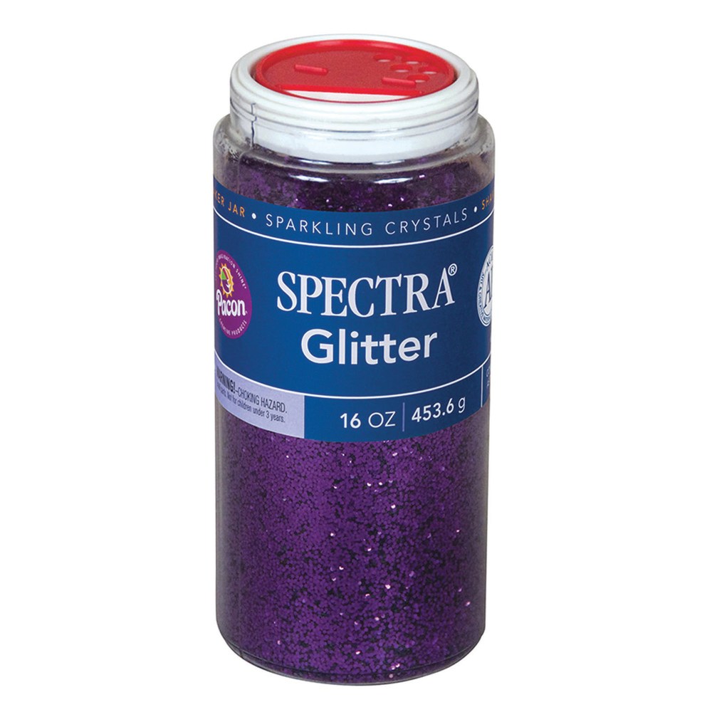 Pacon Spectra Glitter, 1 Lb, Purple, Pack Of 2 Jars