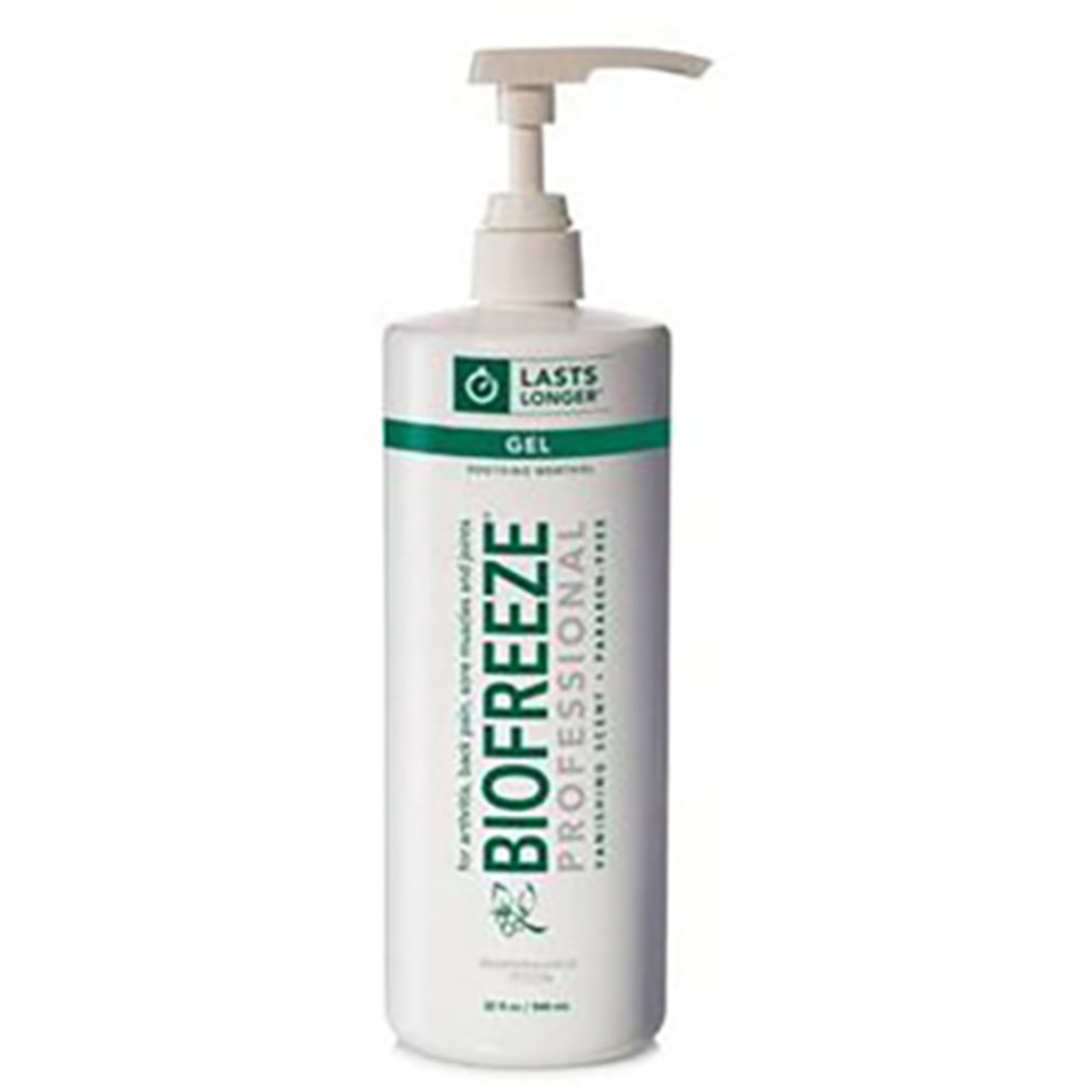 Biofreeze Professional Cold-Therapy Pain Relief Gel, 32 Oz, Case Of 16 Bottles