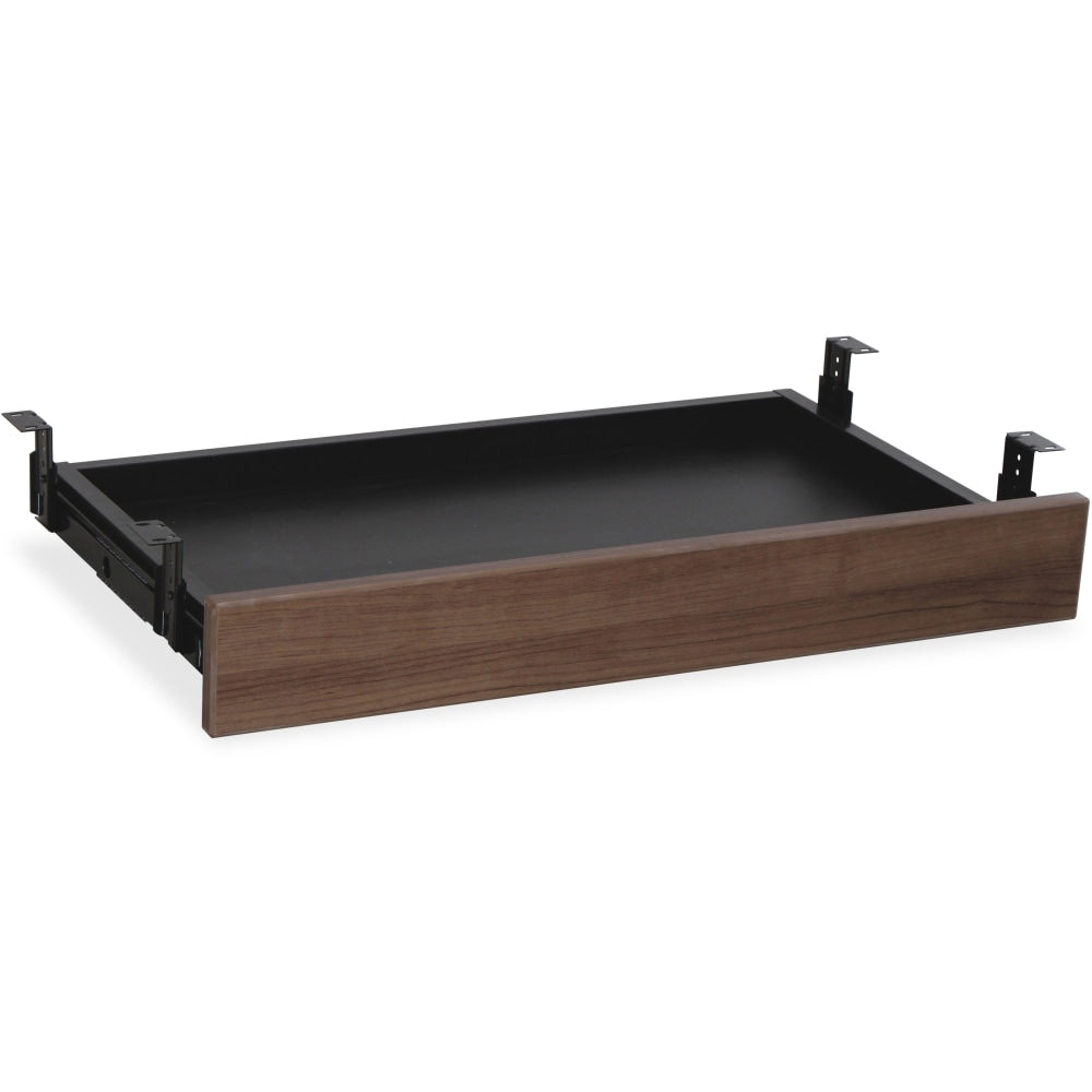 Lorell Essentials Series Laminate Universal Center Drawer, 5-1/8inH x 16-3/4inW x 28-7/16inL, Walnut