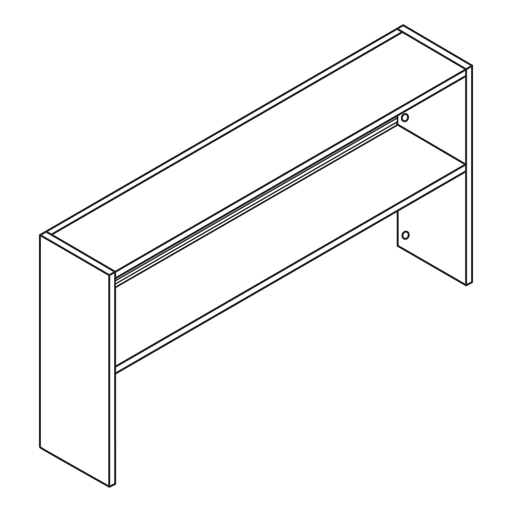 HON 38000 Series Stack-On Steel Hutch, 72inW, Charcoal