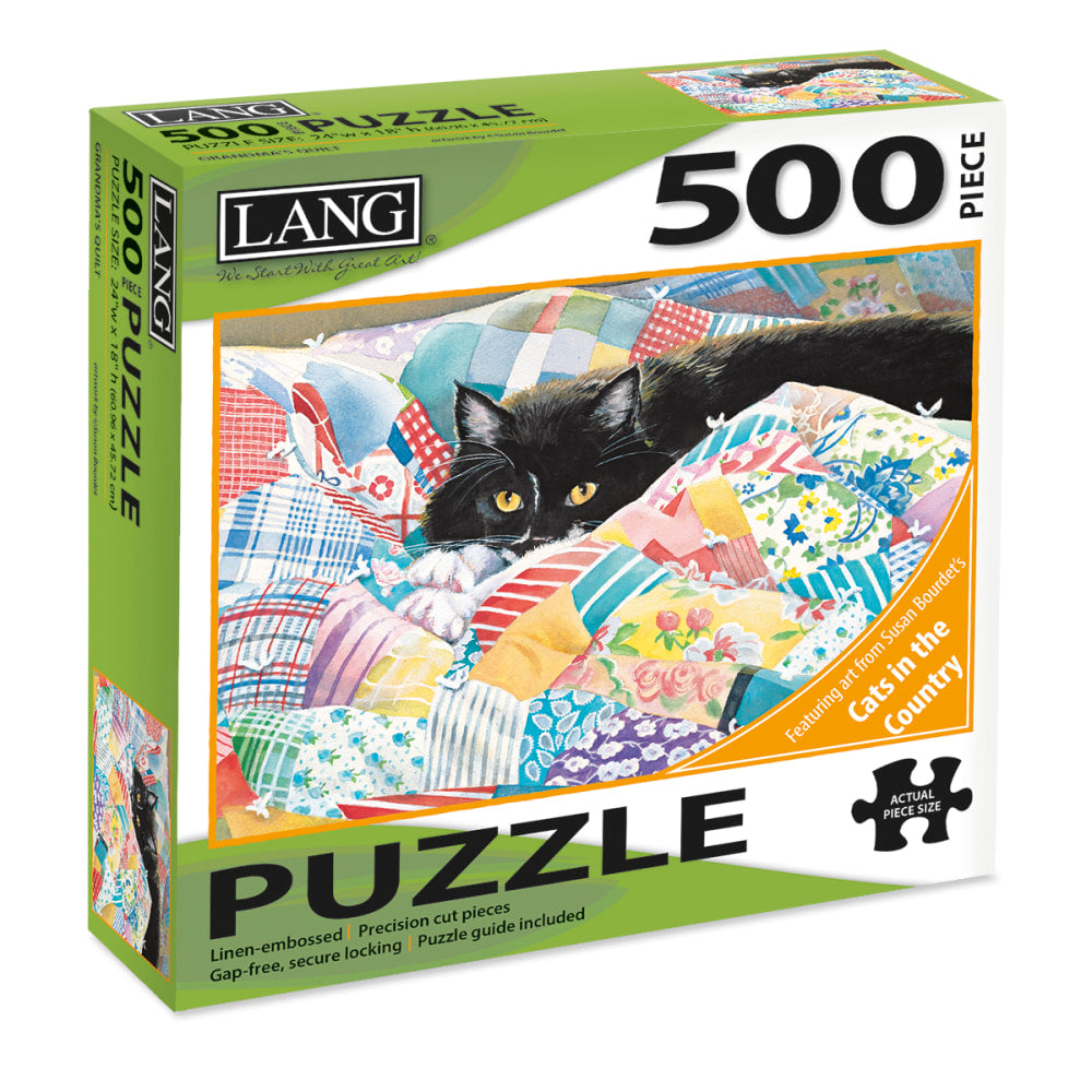 Lang 500-Piece Jigsaw Puzzle, Grandmas Quilt