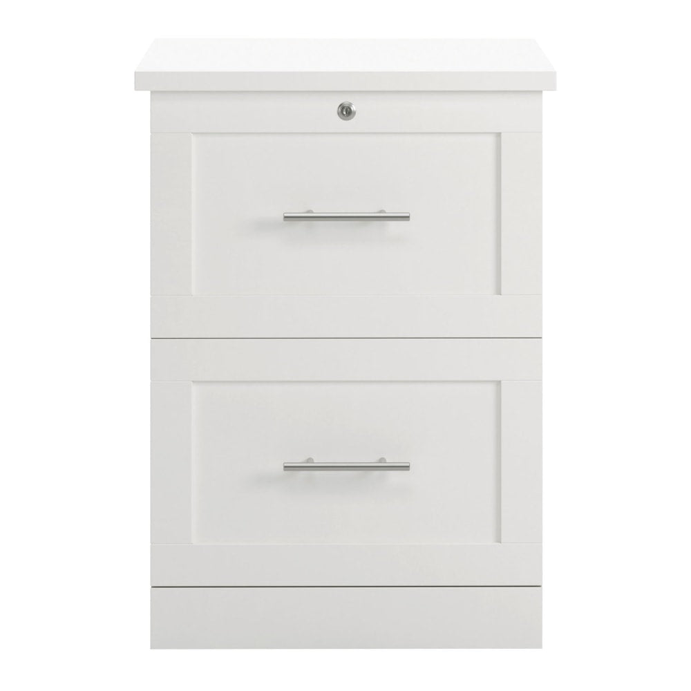 Realspace 17inD Vertical 2-Drawer File Cabinet, White