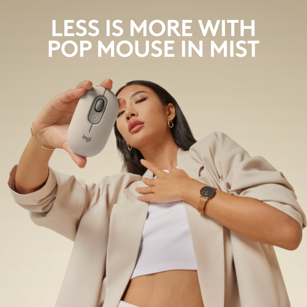 Logitech Pop Mouse - Mist - Wireless - Bluetooth - Mist - Scroll Wheel