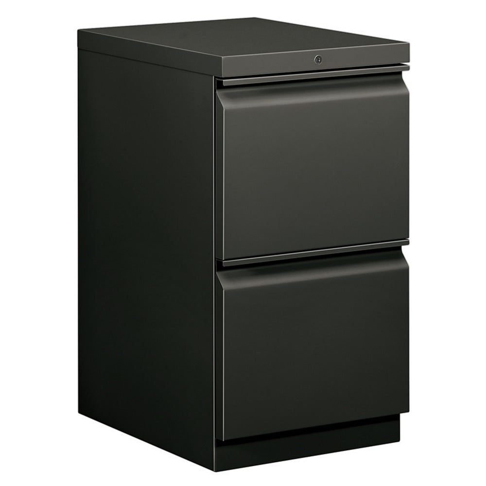 HON Brigade 15inW x 19-7/8inD Lateral 2-Drawer Mobile "R" Pull Pedestal File Cabinet, Charcoal