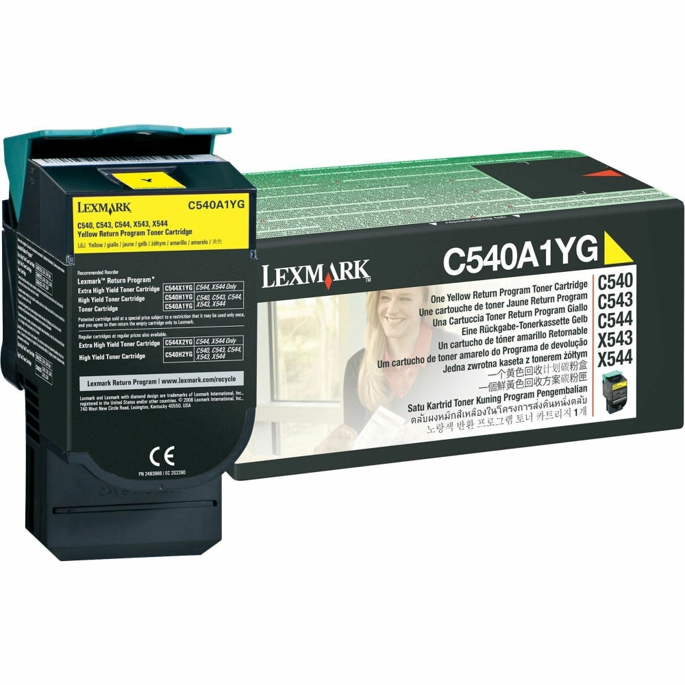 Lexmark C540A1YG Yellow Return Program Toner Cartridge