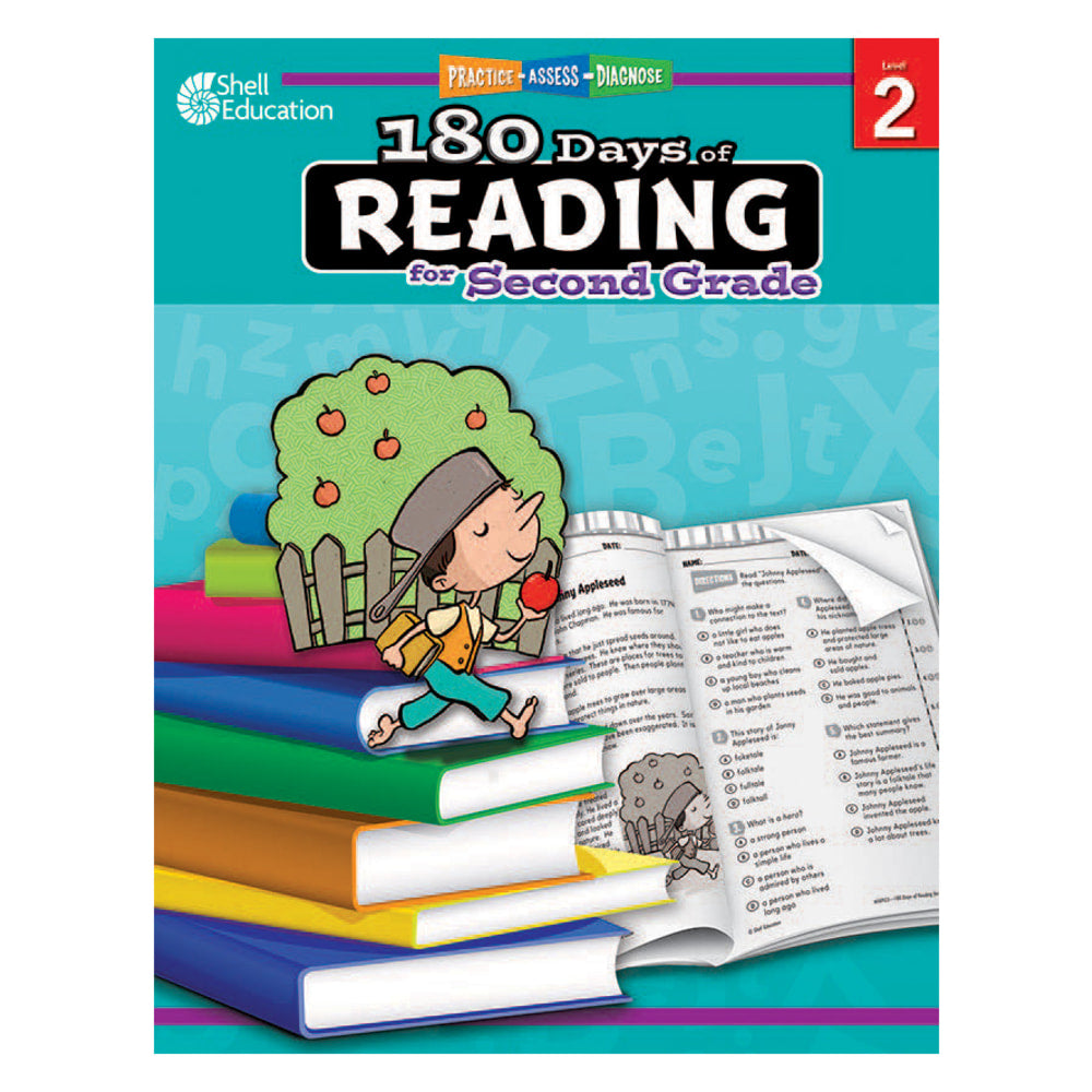 Shell Education 180 Days Of Reading Workbook, Grade 2