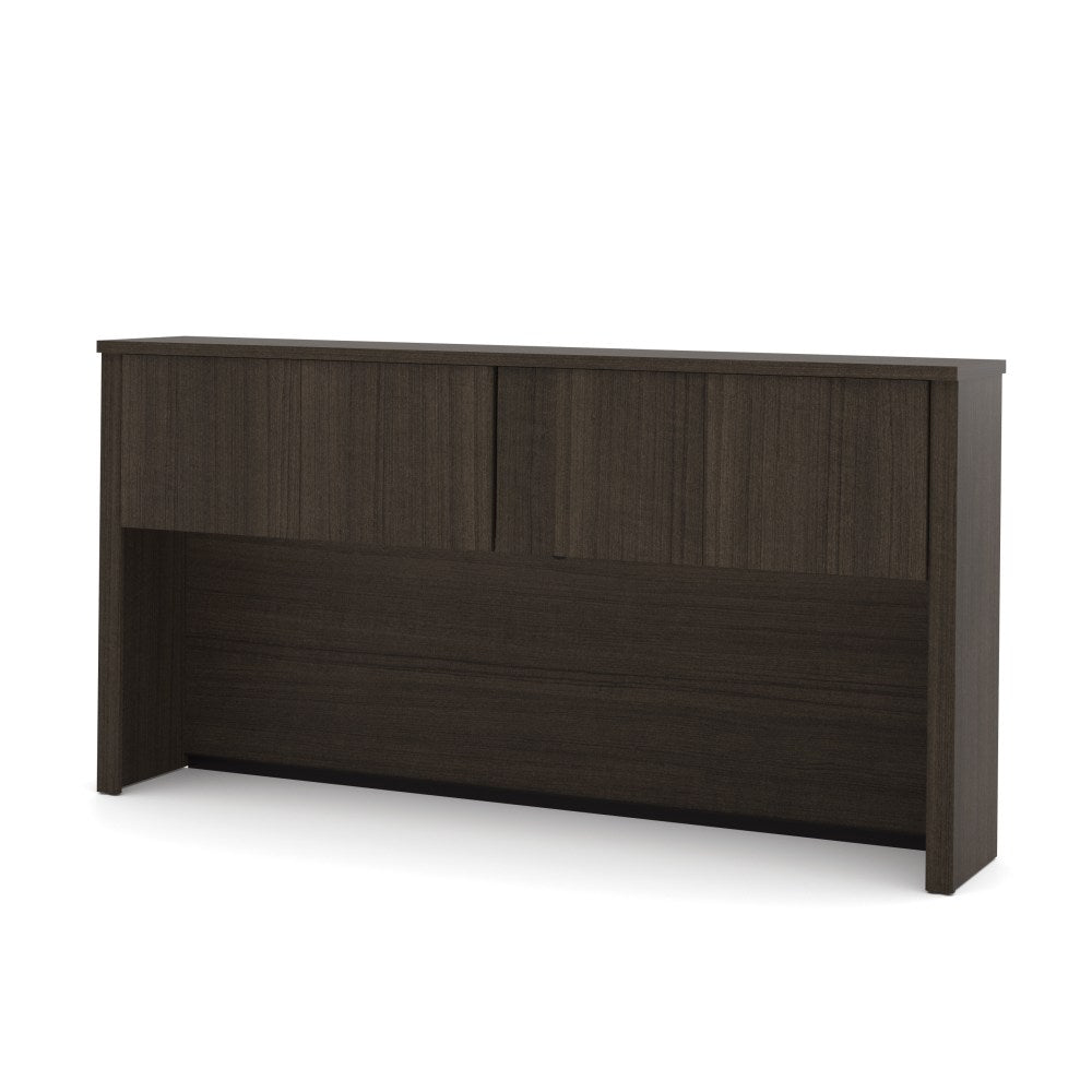 Bestar Embassy 72inW Hutch For Desk Shell, Dark Chocolate