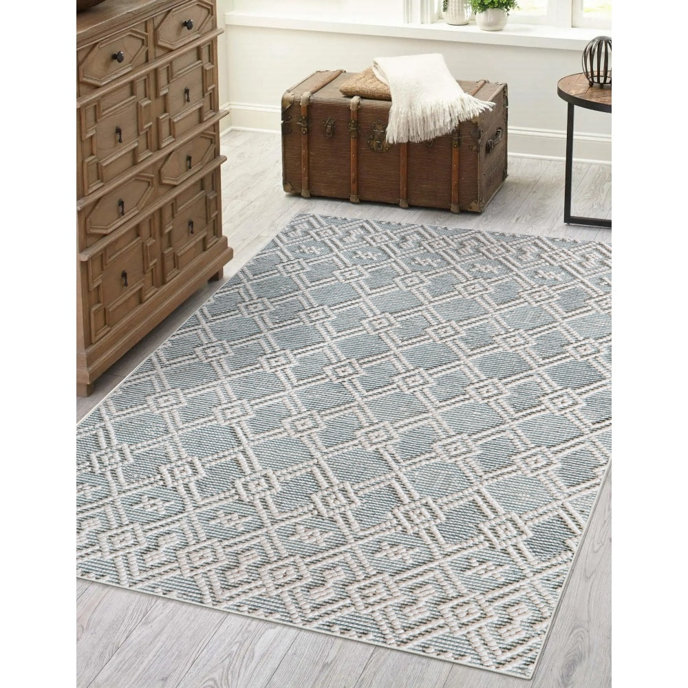 Linon Aria Area Rug, 3ft x 5ft, Savre Cream/Gray