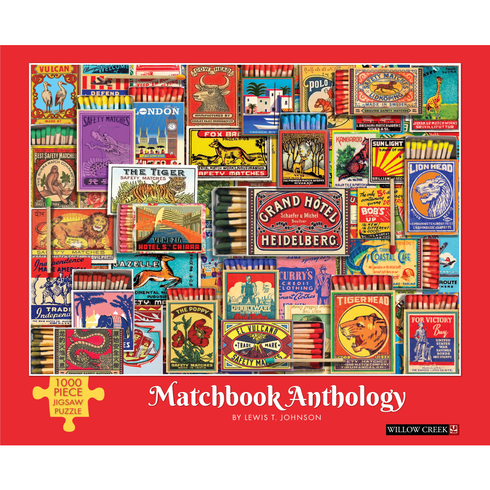 Willow Creek Press 1,000-Piece Puzzle, 26-5/8in x 19-1/4in, Matchbook Anthology