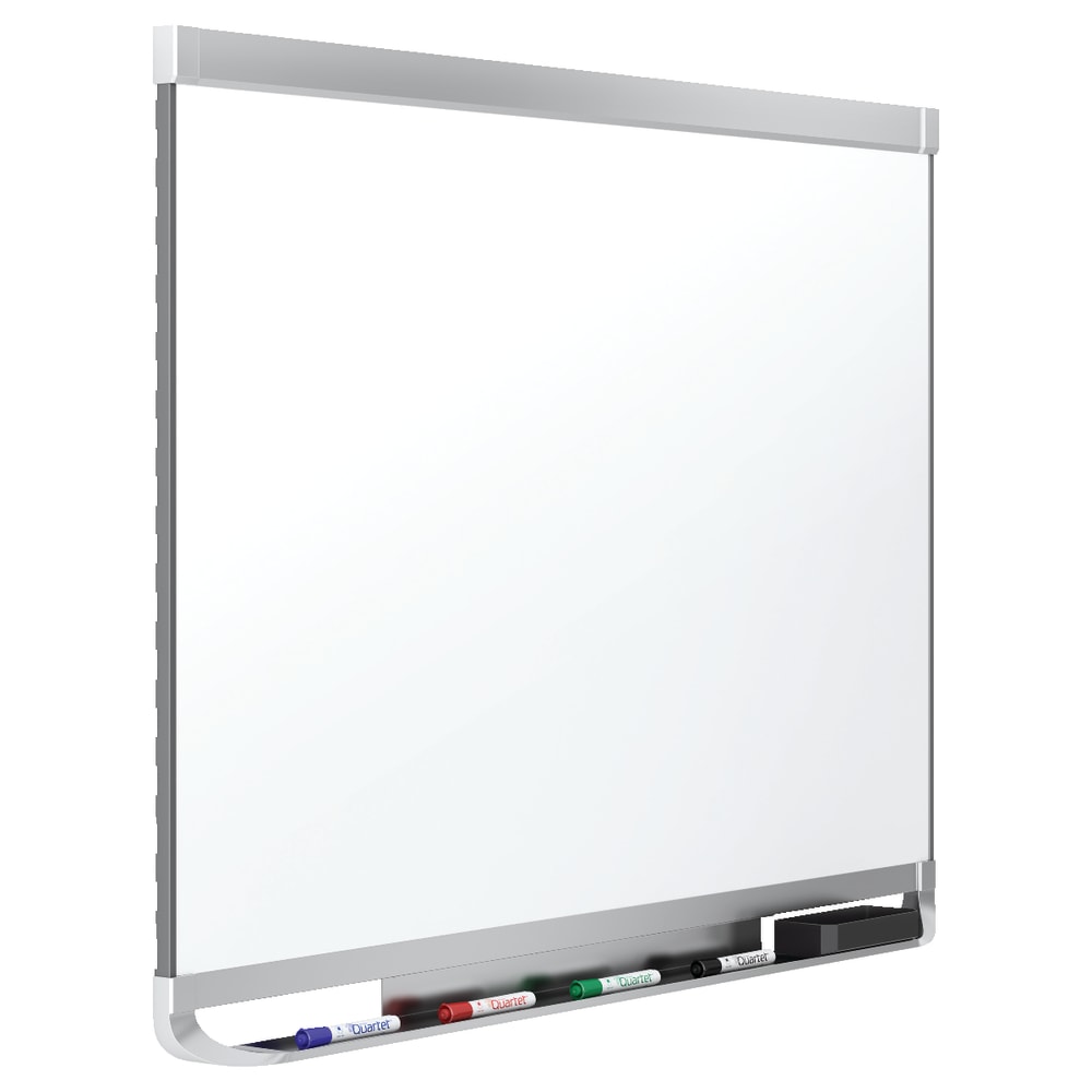 Quartet Prestige 2 DuraMax Porcelain Magnetic Dry-Erase Whiteboard, 48in x 72in, Aluminum Frame With Silver Finish