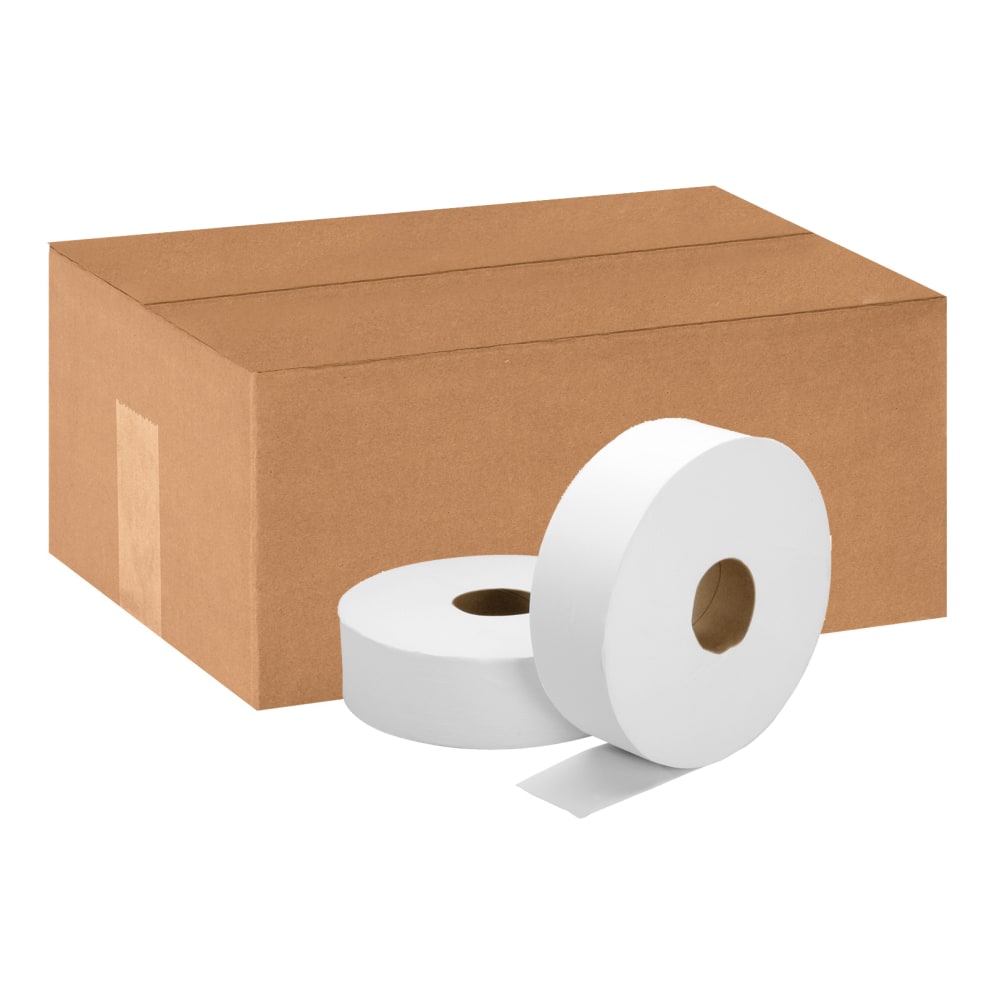 SKILCRAFT Jumbo Roll 2-Ply Toilet Paper, 100% Recycled, 2000ft Per Roll, Pack Of 6 Rolls