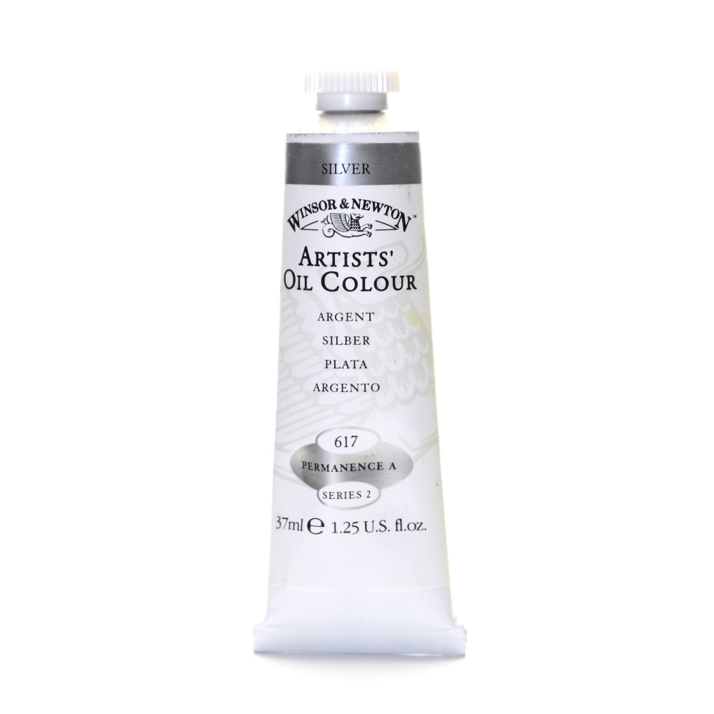 Winsor & Newton Artists Oil Colors, 37 mL, Silver, 617