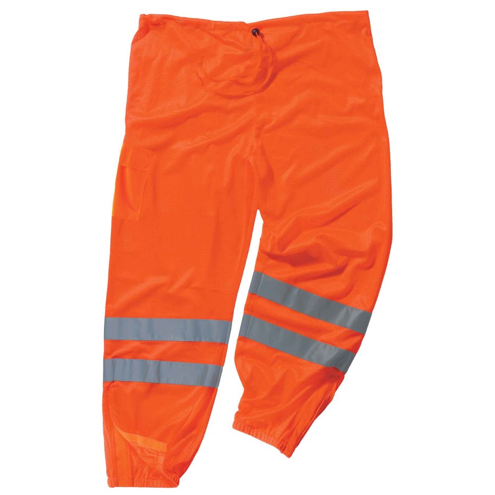 Ergodyne GloWear 8910 Class E Polyester Hi-Vis Pants, Large/X-Large, Orange