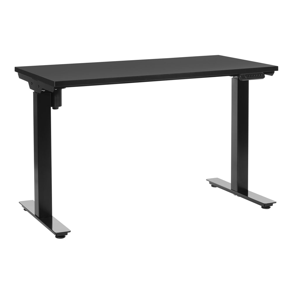 Office Star Pro Line II Prado 2-Stage 1-Motor Height-Adjustable Table, 48in x 47-3/4in, Black