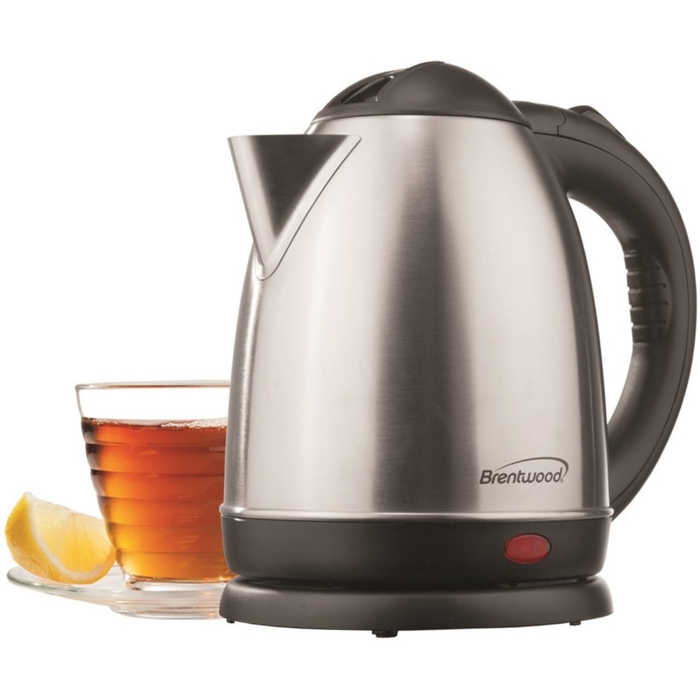 Brentwood 1.5 Liter Stainless Steel Tea Kettle - 1000 W - 1.59 quart - Brushed Stainless Steel