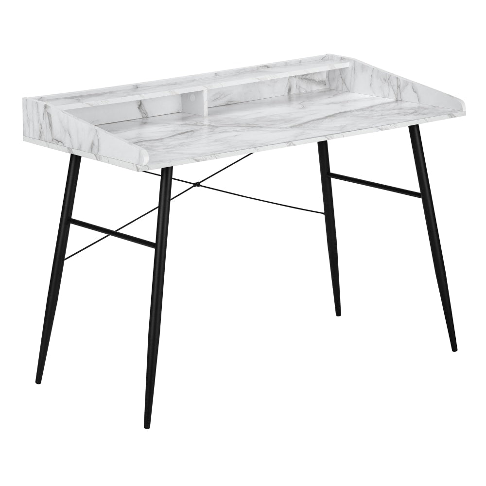 Monarch Specialties Len 48inW Computer Desk, White/Black