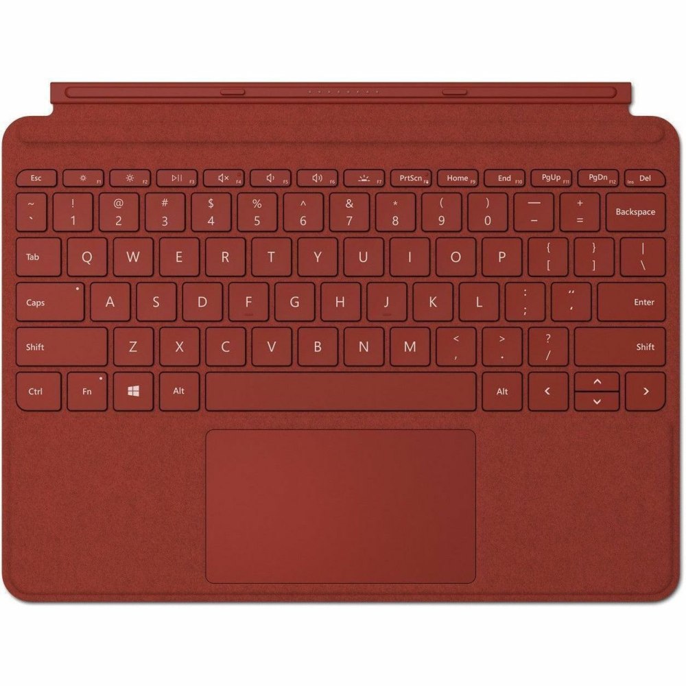 Microsoft Signature Type Cover Keyboard/Cover Case Microsoft Surface Go, Surface Go 2 Tablet - Poppy Red - Stain Resistant - Alcantara Body