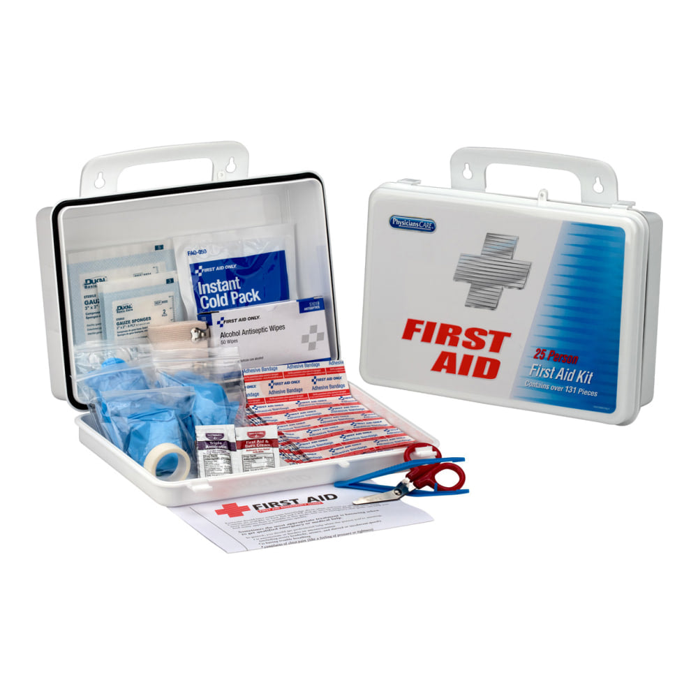 PhysiciansCare Office First Aid Kit, White, 131 Pieces