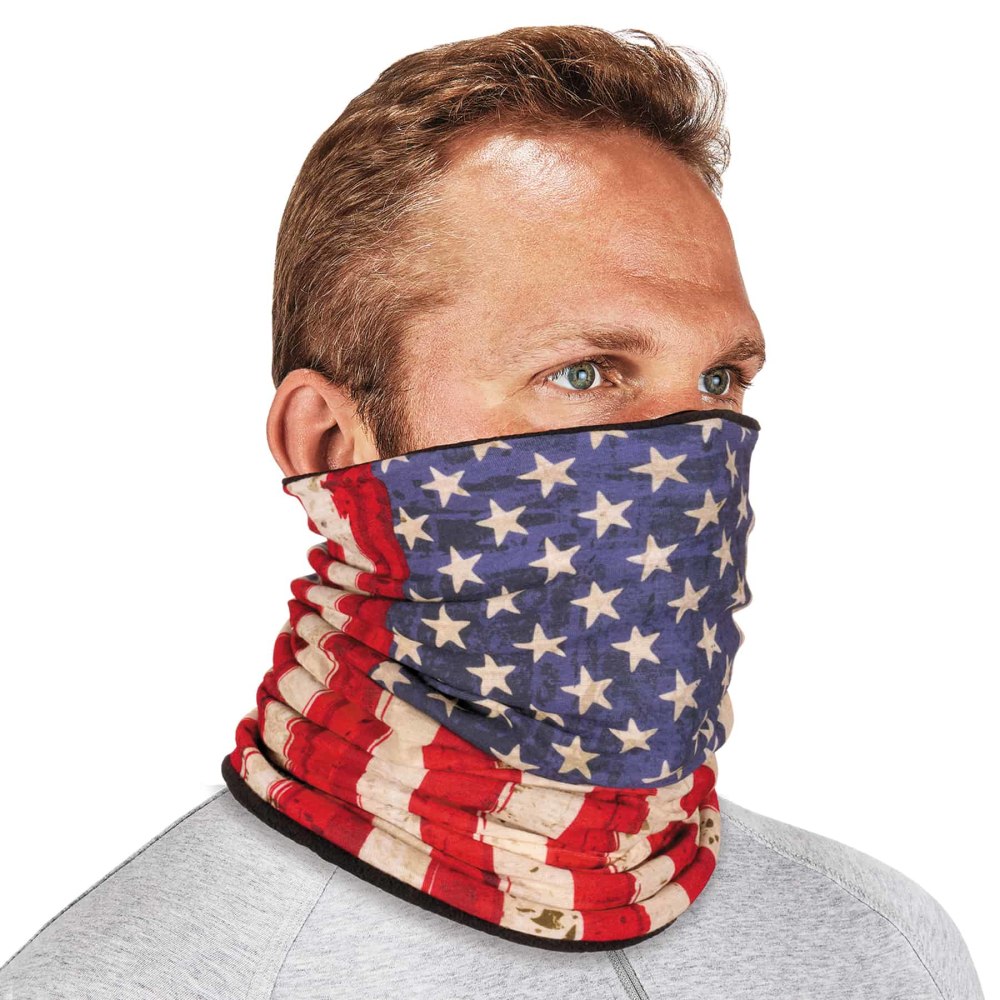 Ergodyne N-Ferno 6491 Reversible Thermal Multi-Band Bandana, One Size, American Flag