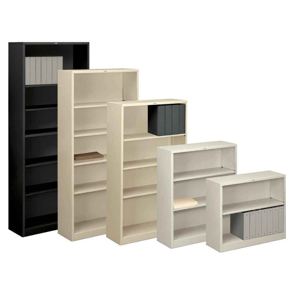 HON Brigade Steel Modular Shelving Bookcase, 2 Shelves, 29inH x 34-1/2inW x 12-5/8inD, Light Gray