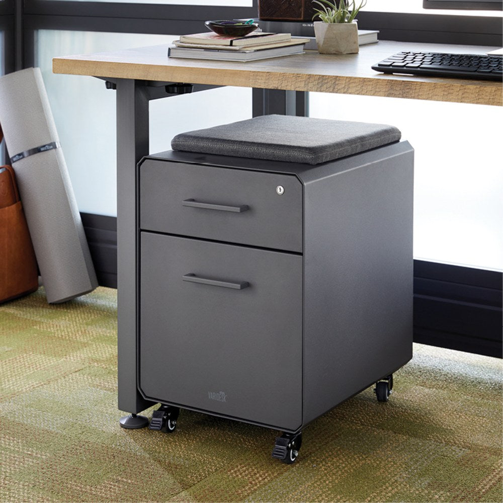 VARIDESK Vari Seated 20inD Vertical File Cabinet, Gray