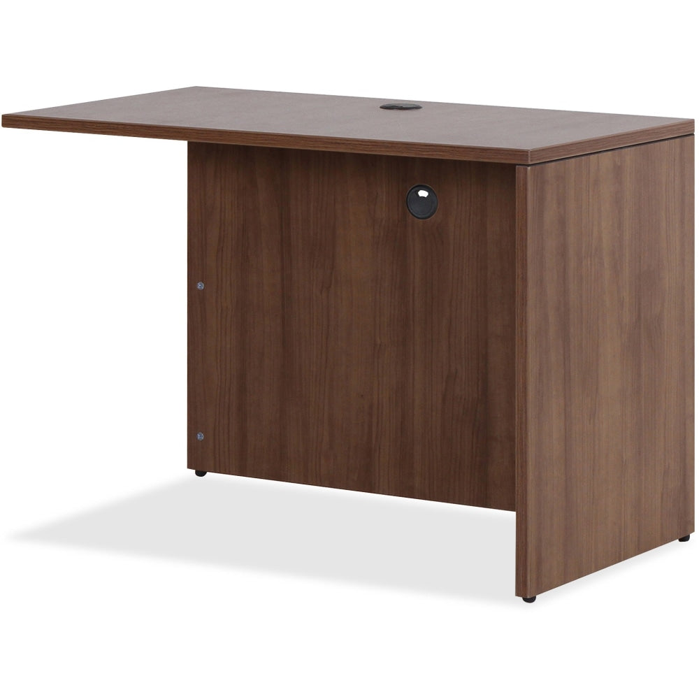 Lorell Essentials 48inW Reverse Desk Return Shell, Walnut