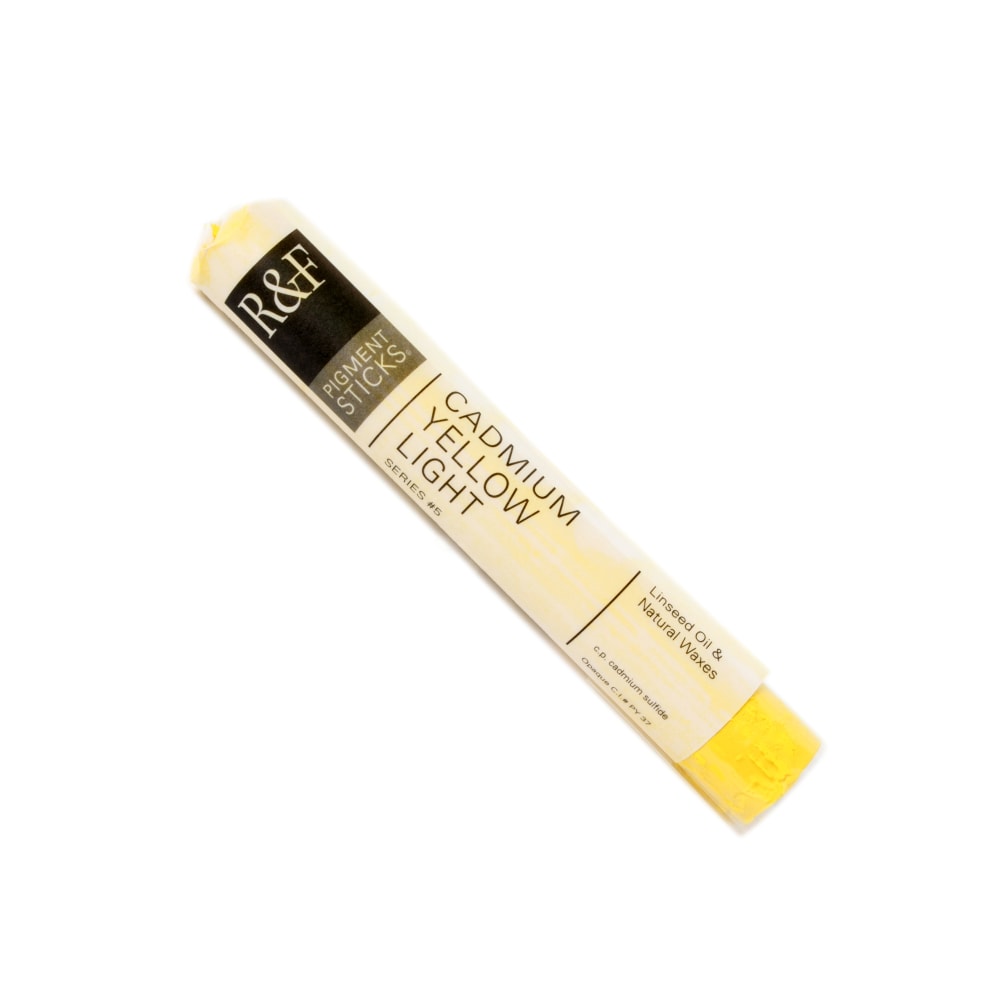 R & F Handmade Paints Pigment Sticks, 38 mL, Cadmium Yellow Light