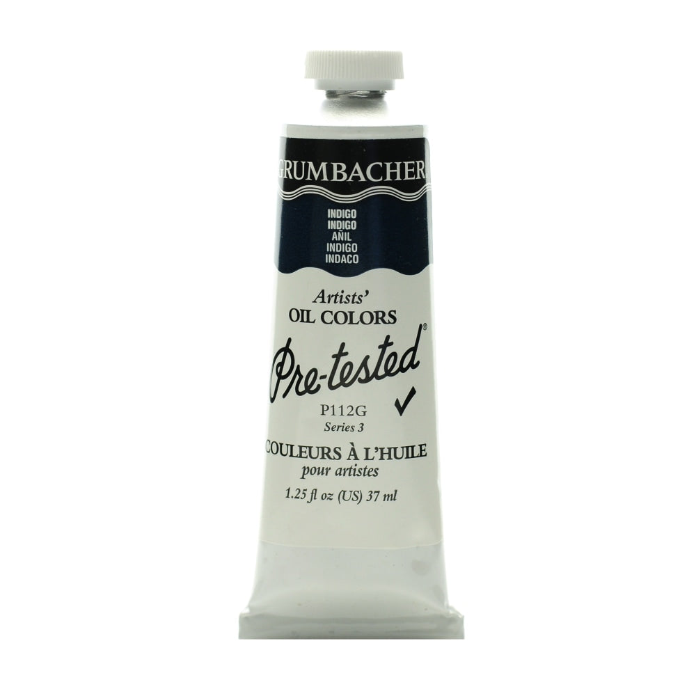 Grumbacher P112 Pre-Tested Artists Oil Colors, 1.25 Oz, Indigo, Pack Of 2