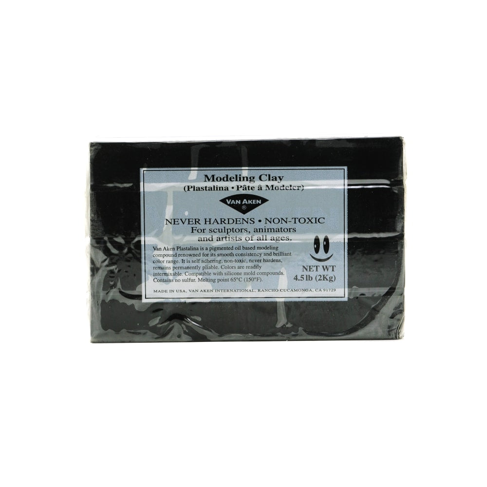 Van Aken Plastalina Modeling Clay, 4 1/2 Lb, Black