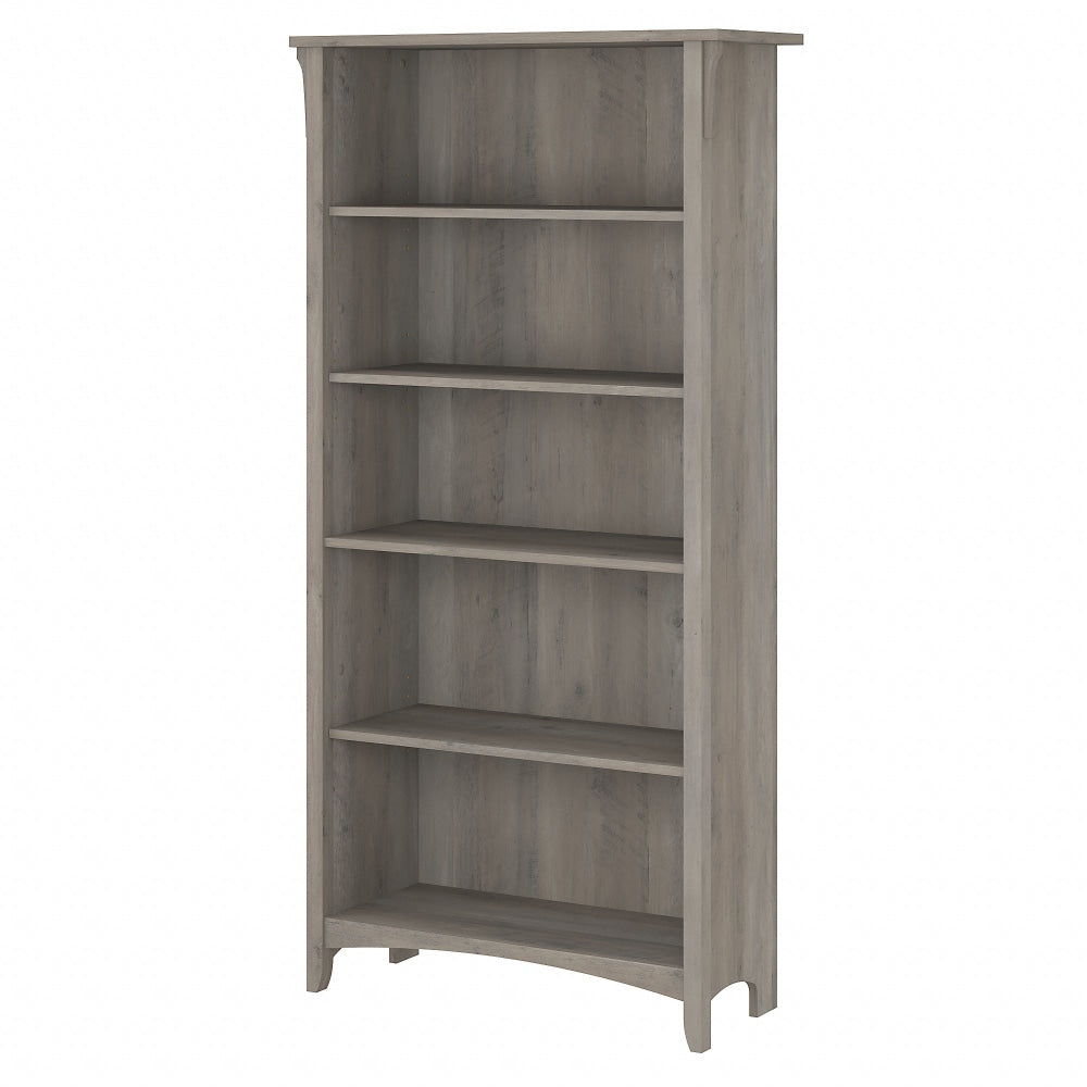 Bush Furniture Salinas 63inH 5-Shelf Bookcase, Driftwood Gray, Standard Delivery