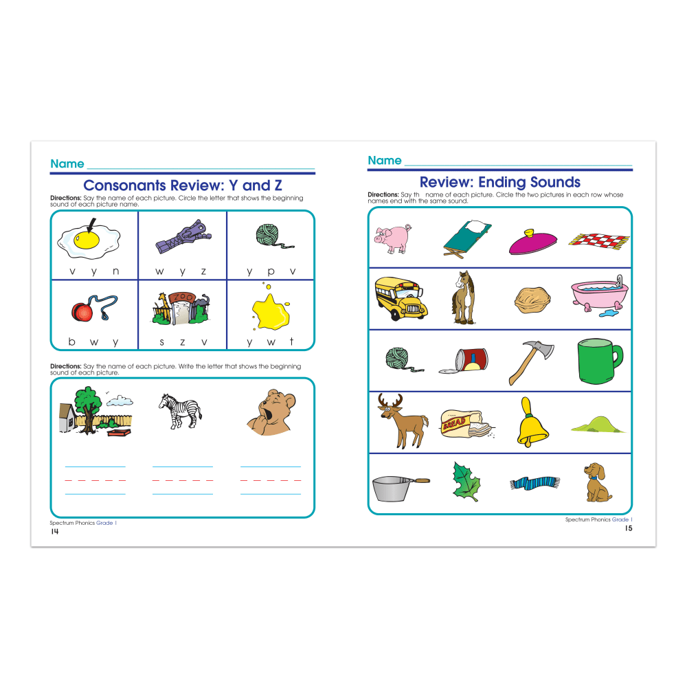 Carson-Dellosa Spectrum Phonics Workbook, Grade 1